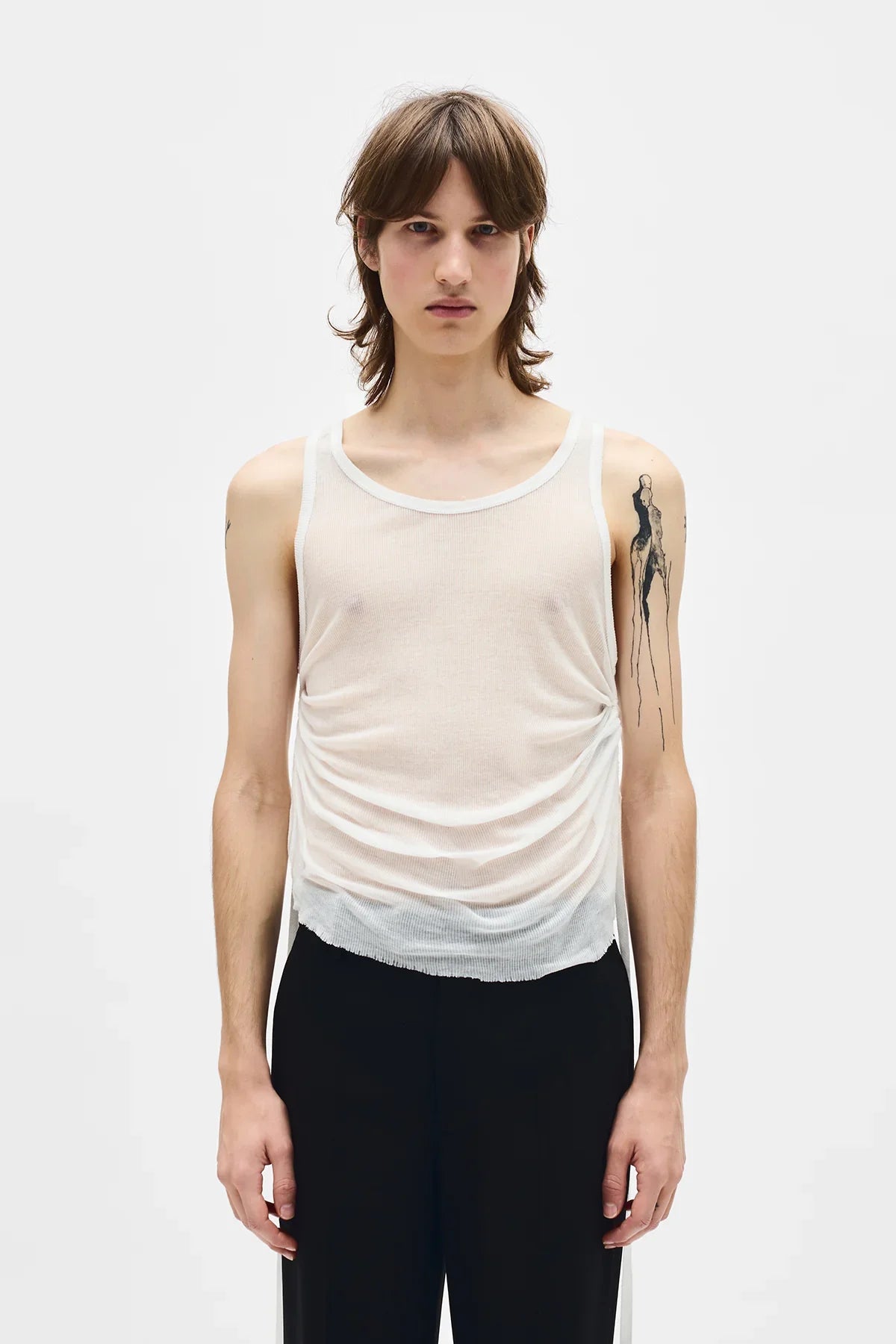 Boris Wrinlked Cropped Tank – Ann Demeulemeester
