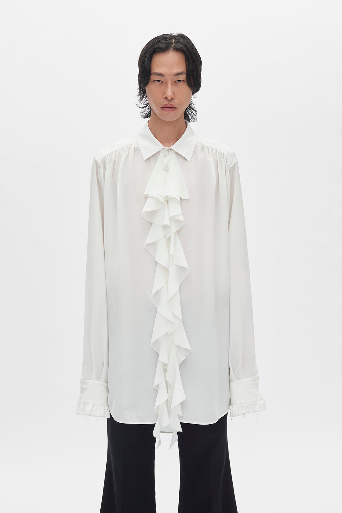 Teunis High Comfort Ruffle Shirt – Ann Demeulemeester