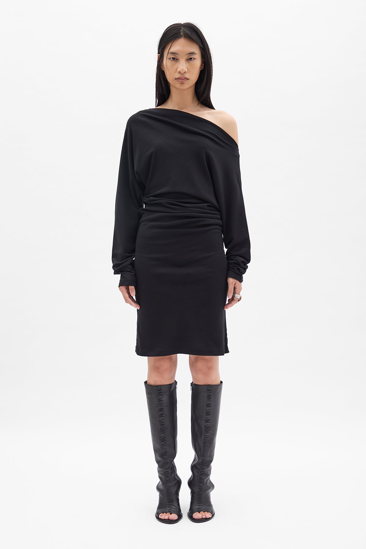 Bila Long Bias Cut Dropped Shoulder Dress – Ann Demeulemeester