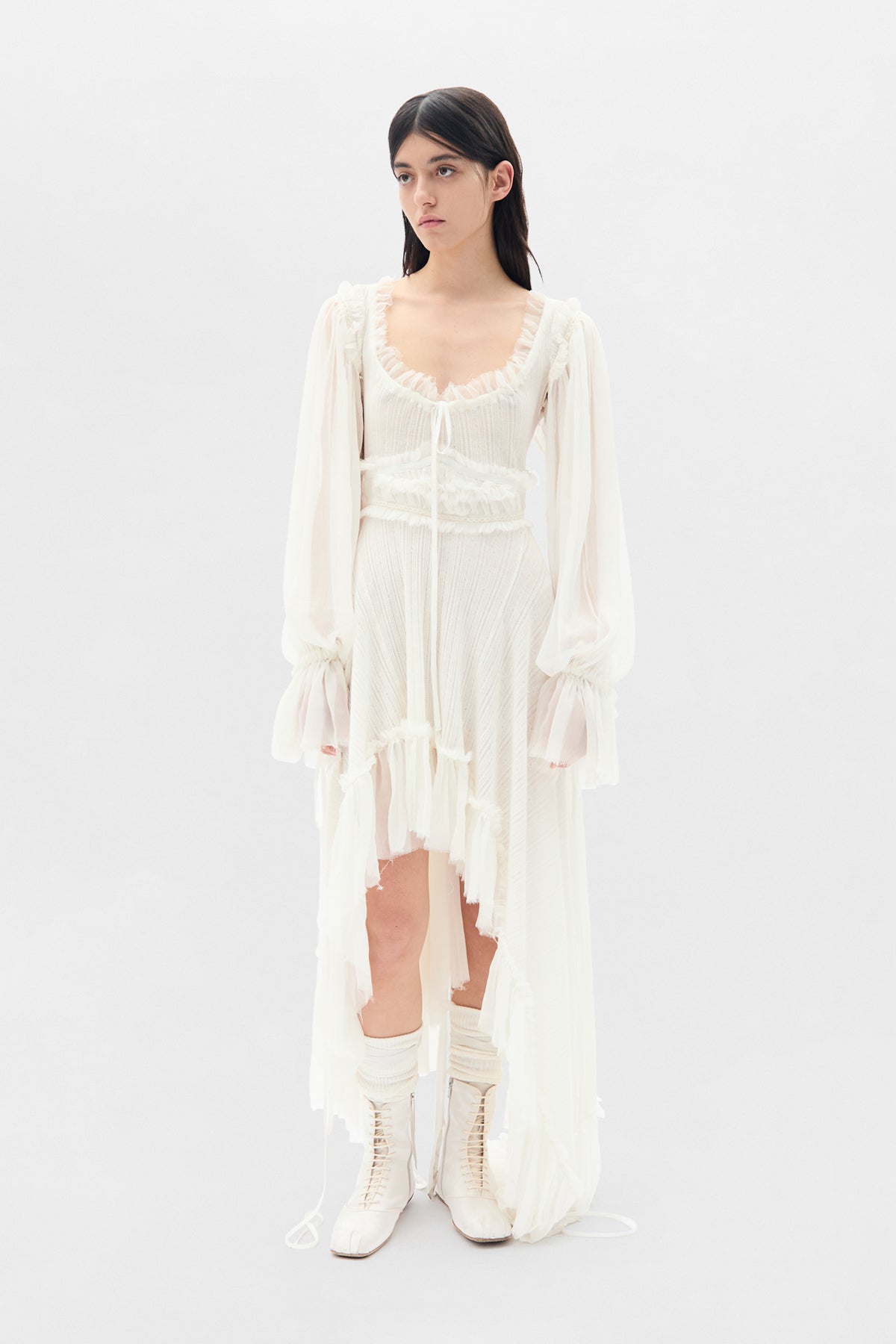 Giti Empire Waist Asymmetric Dress Ann Demeulemeester Giti Empire Waist Asymmetric Dress Ann Demeulemeester