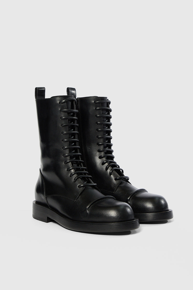 Gillian Pintuck Combat Boots