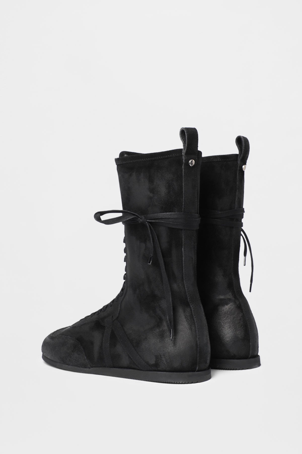 デ*ス様 ANN DEMEULEMEESTER 42inch Siru Low-Top Boxing Sneakers – Ann Demeulemeester