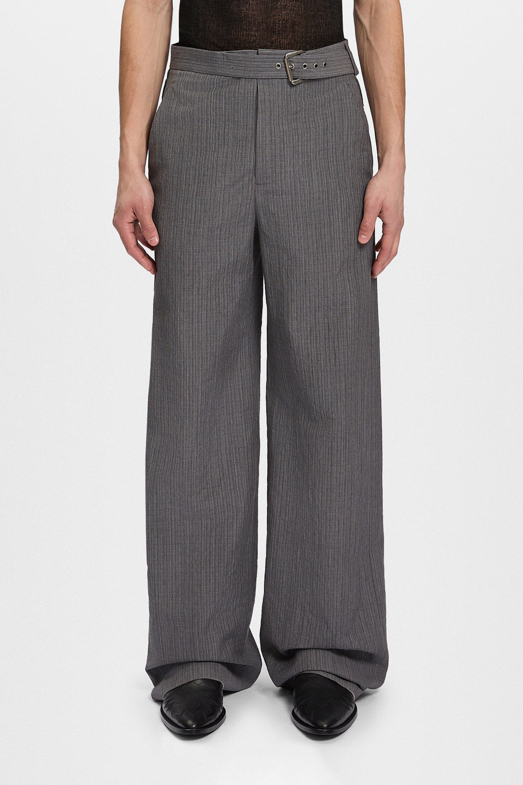 Marcelino Comfort Trousers with Metal Buckle Belt