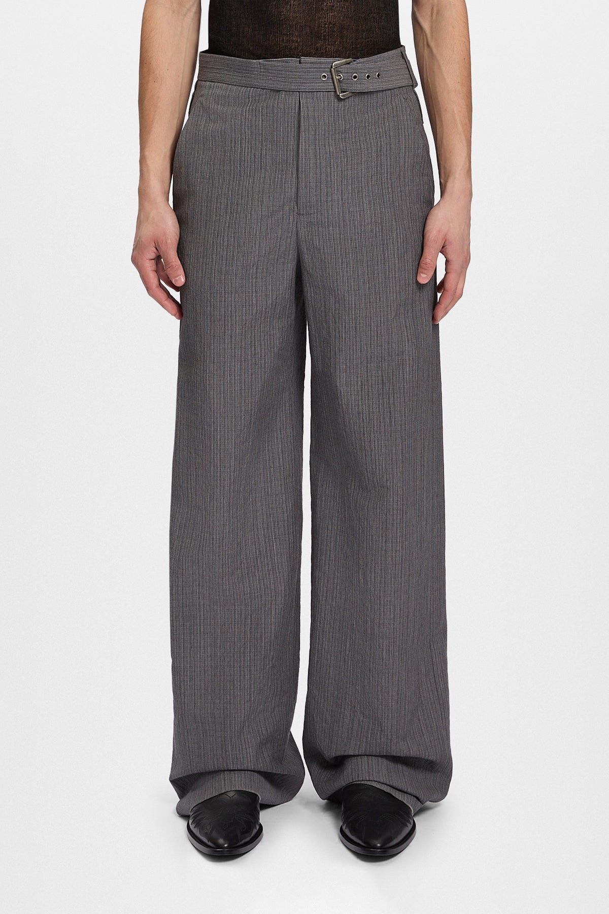 Marcelino Comfort Trousers with Metal Buckle Belt