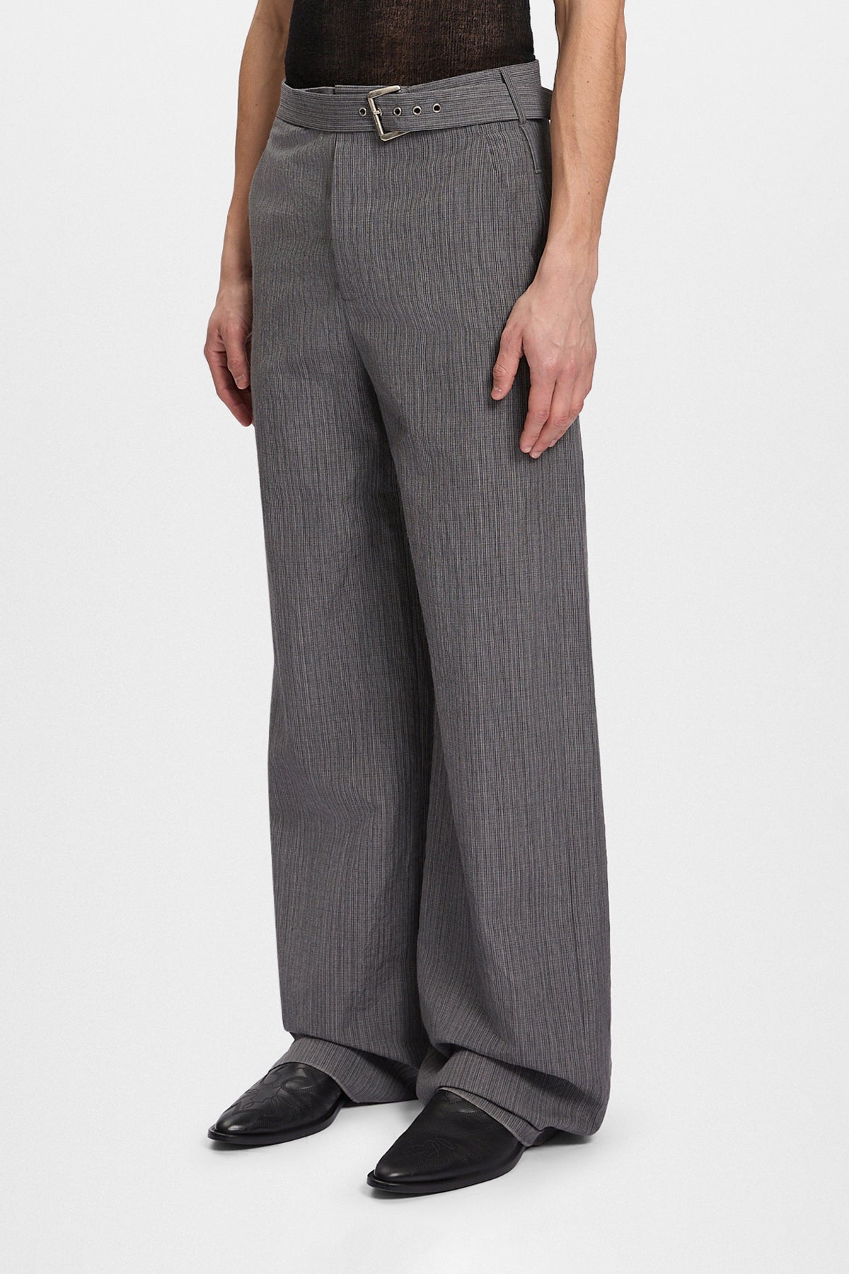 Marcelino Comfort Trousers with Metal Buckle Belt