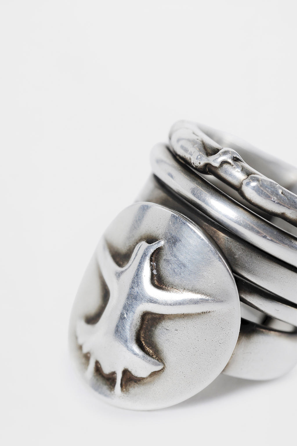 Mossa Flying Bird Stacked Ring