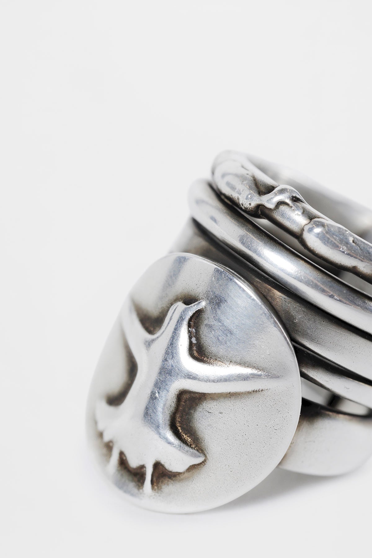 Mossa Flying Bird Stacked Ring