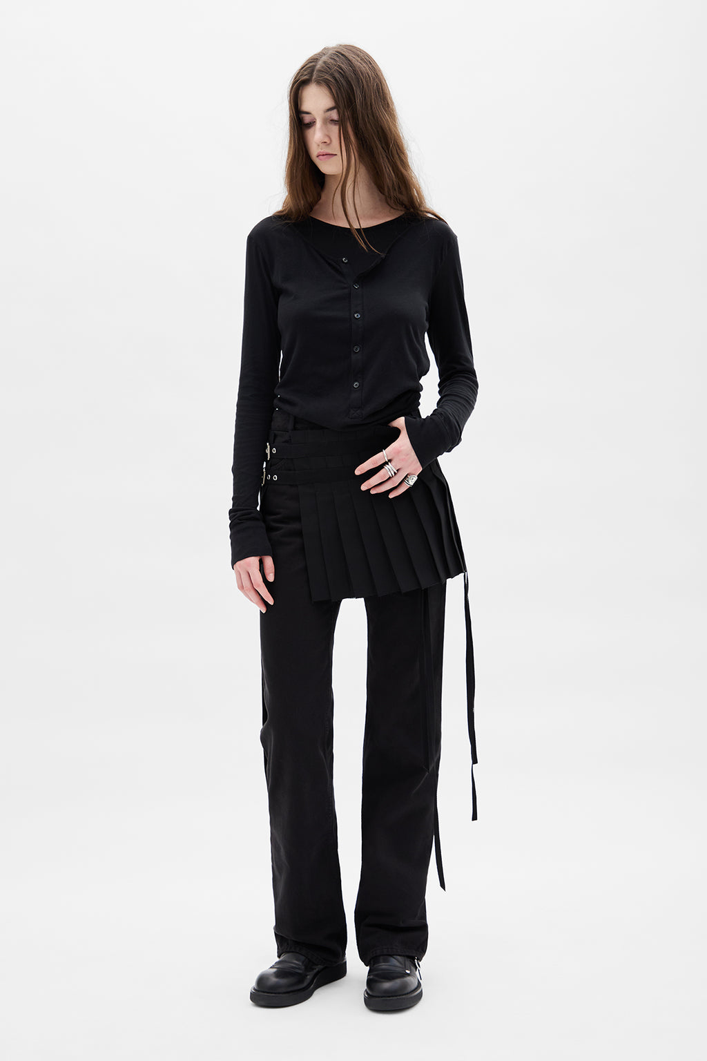 تنورة أوفيليا الصغيرة المطوية 