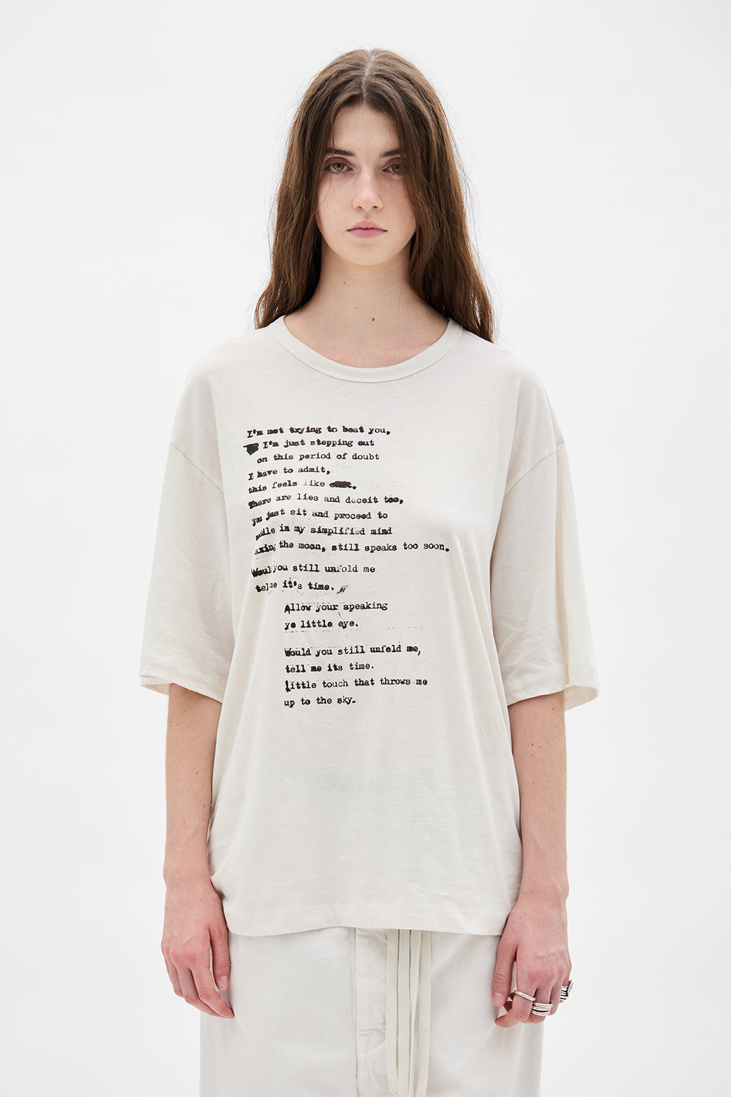 Agapi Printed High Comfort T-Shirt with Detachable Collar