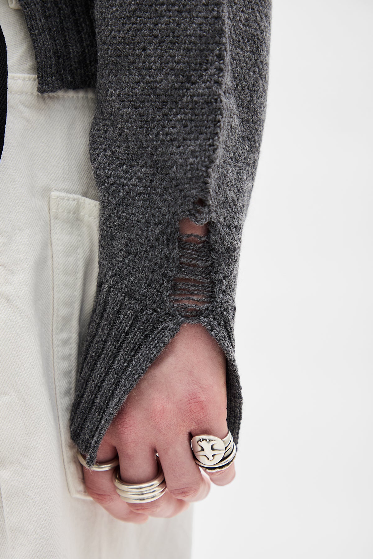 Gabriela Destroyed Seed Stitch Sweater