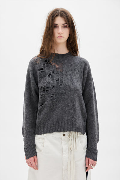 Ann Demeulemeester ニット　38 Ann Demeulemeester Oversized crew neck mohair jumper | The Fashion