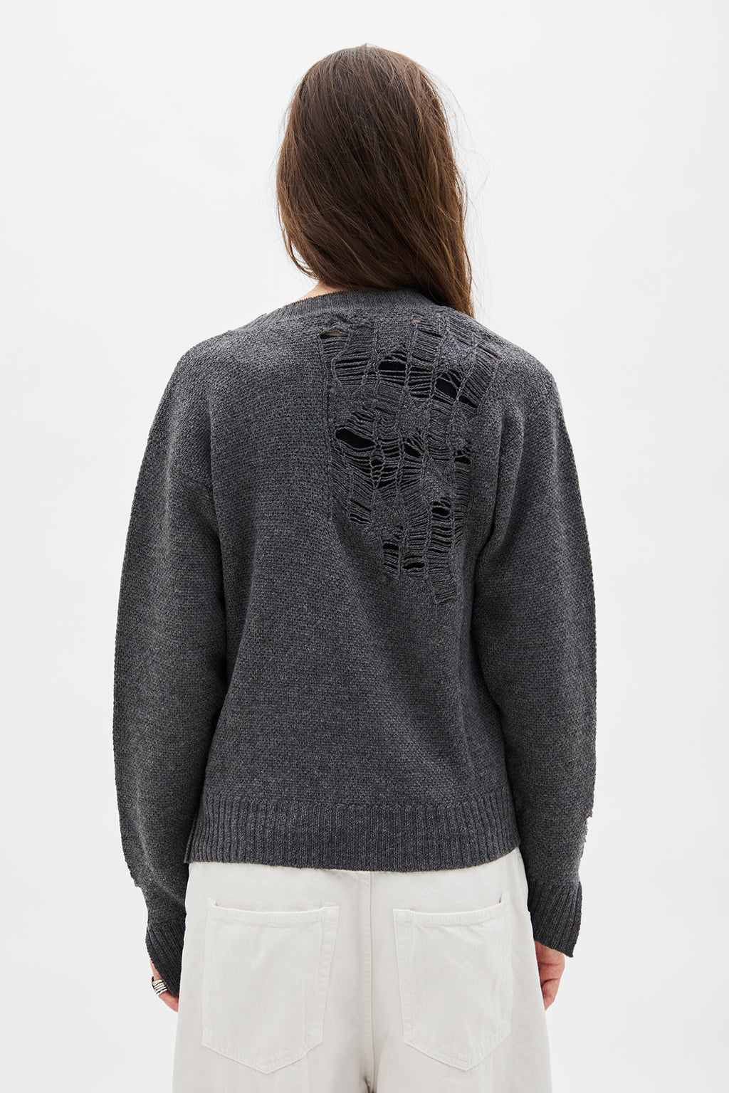 Gabriela Destroyed Seed Stitch Sweater