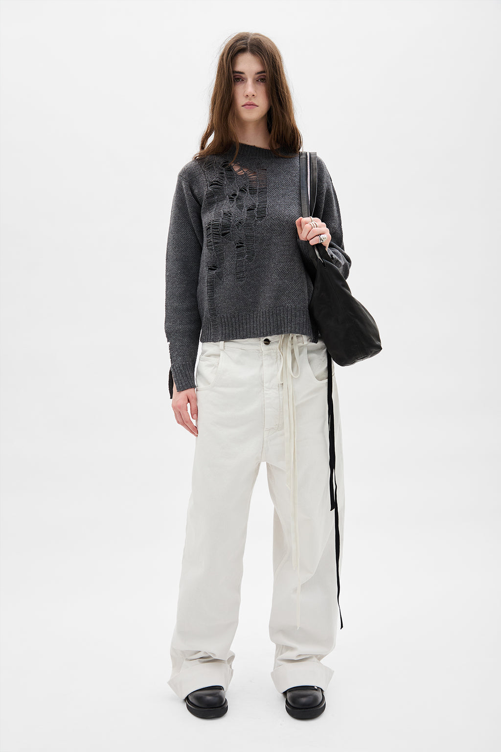 Gabriela Destroyed Seed Stitch Sweater