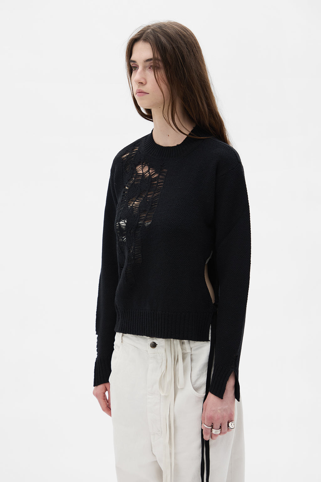 Gabriela Destroyed Seed Stitch Sweater