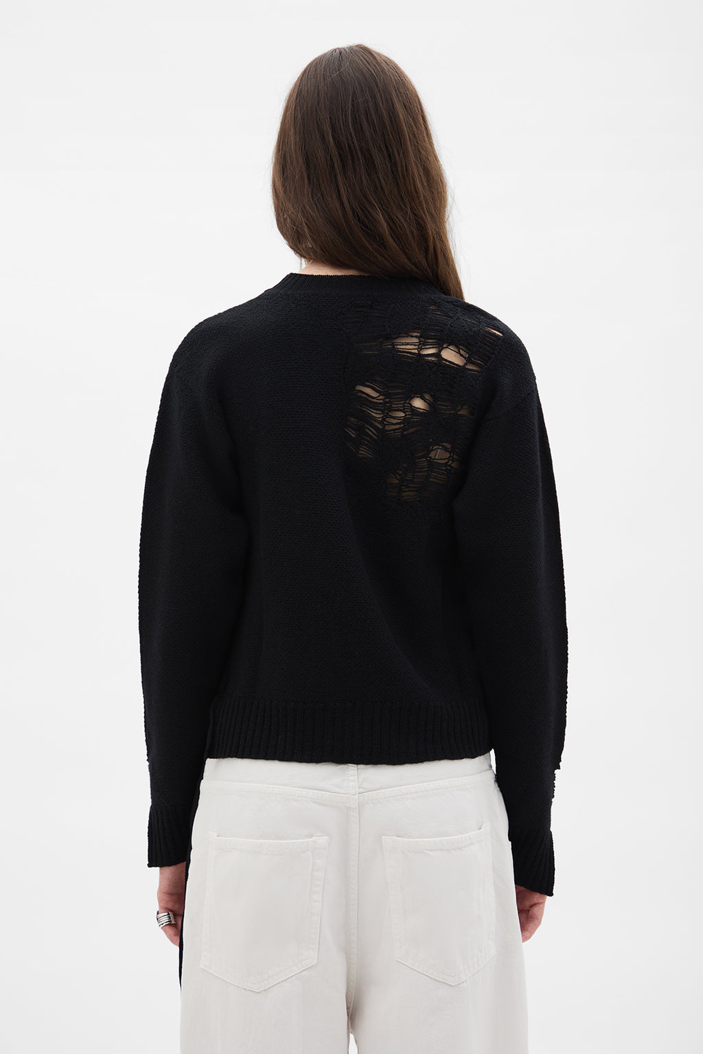 Gabriela Destroyed Seed Stitch Sweater