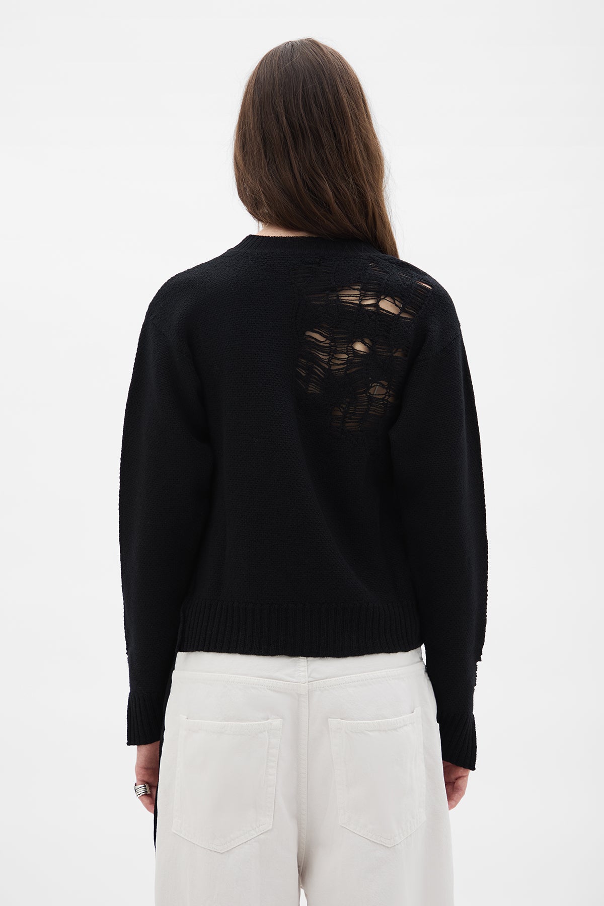 Gabriela Destroyed Seed Stitch Sweater