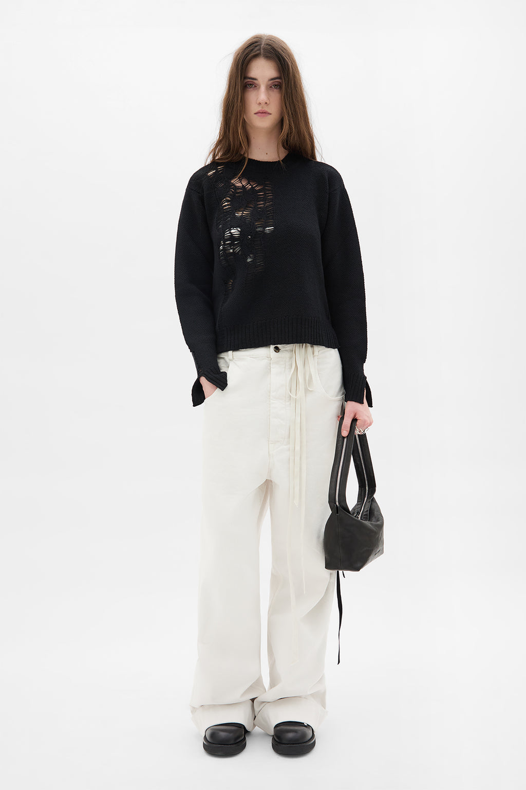 Gabriela Destroyed Seed Stitch Sweater