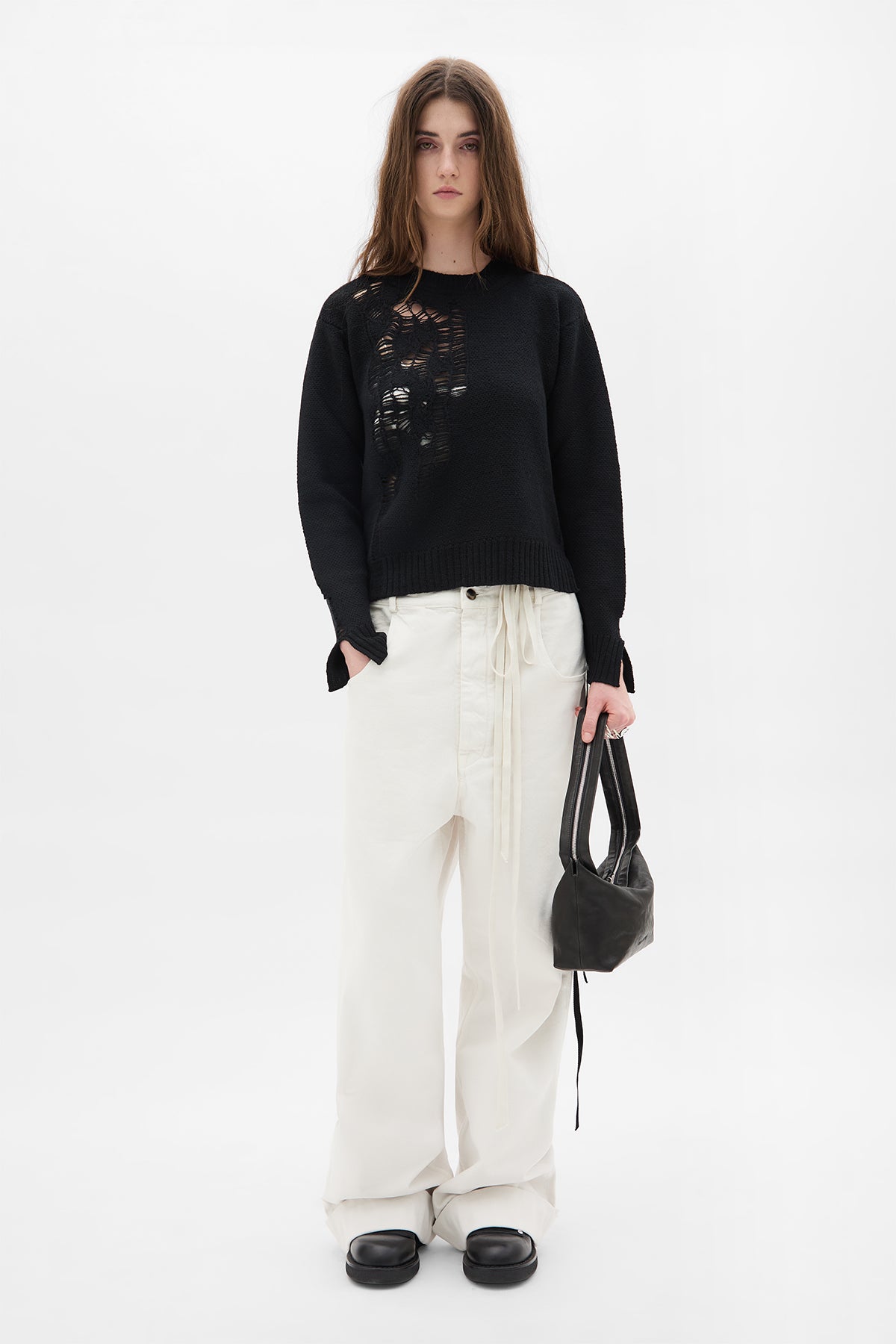 Gabriela Destroyed Seed Stitch Sweater