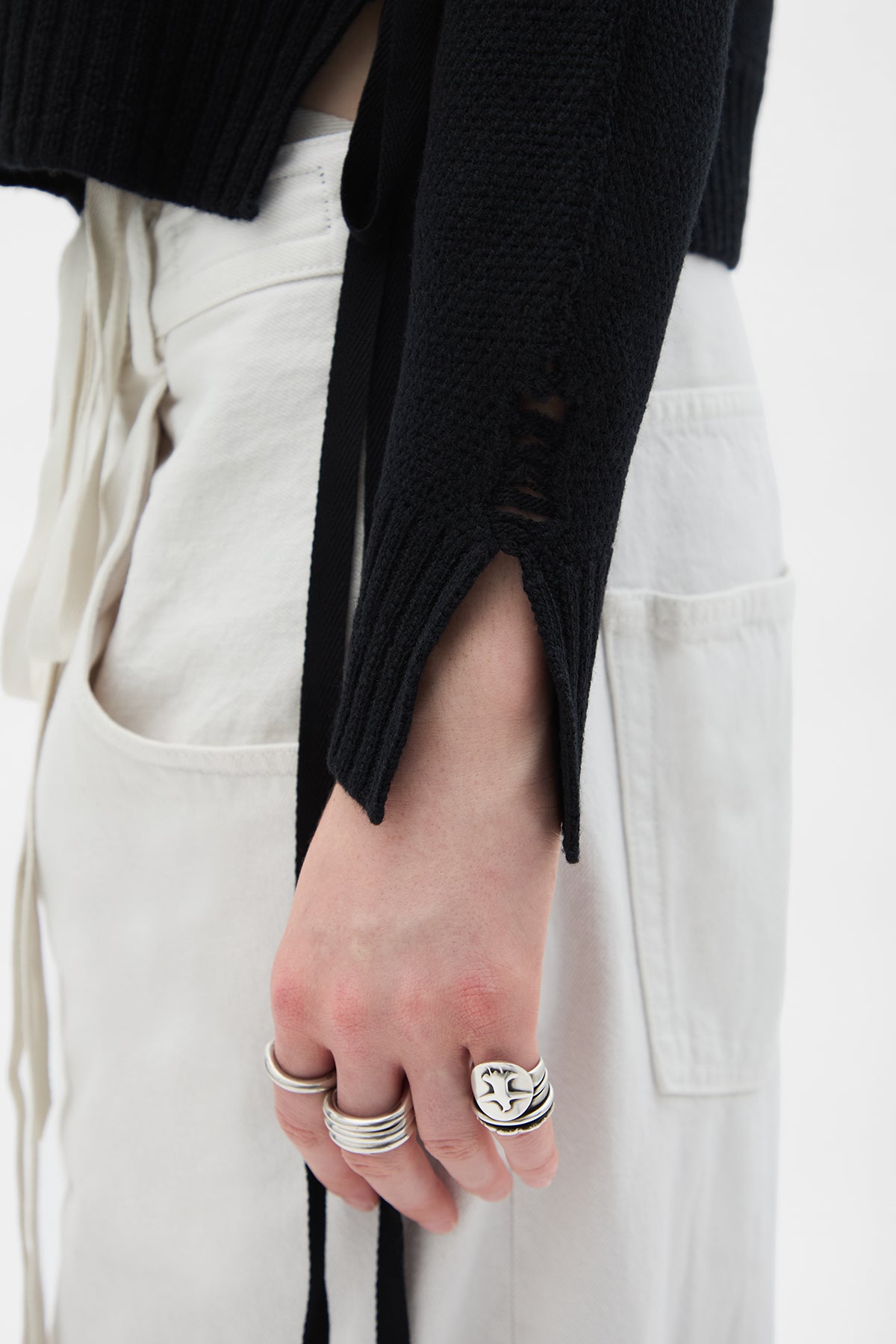 Gabriela Destroyed Seed Stitch Sweater