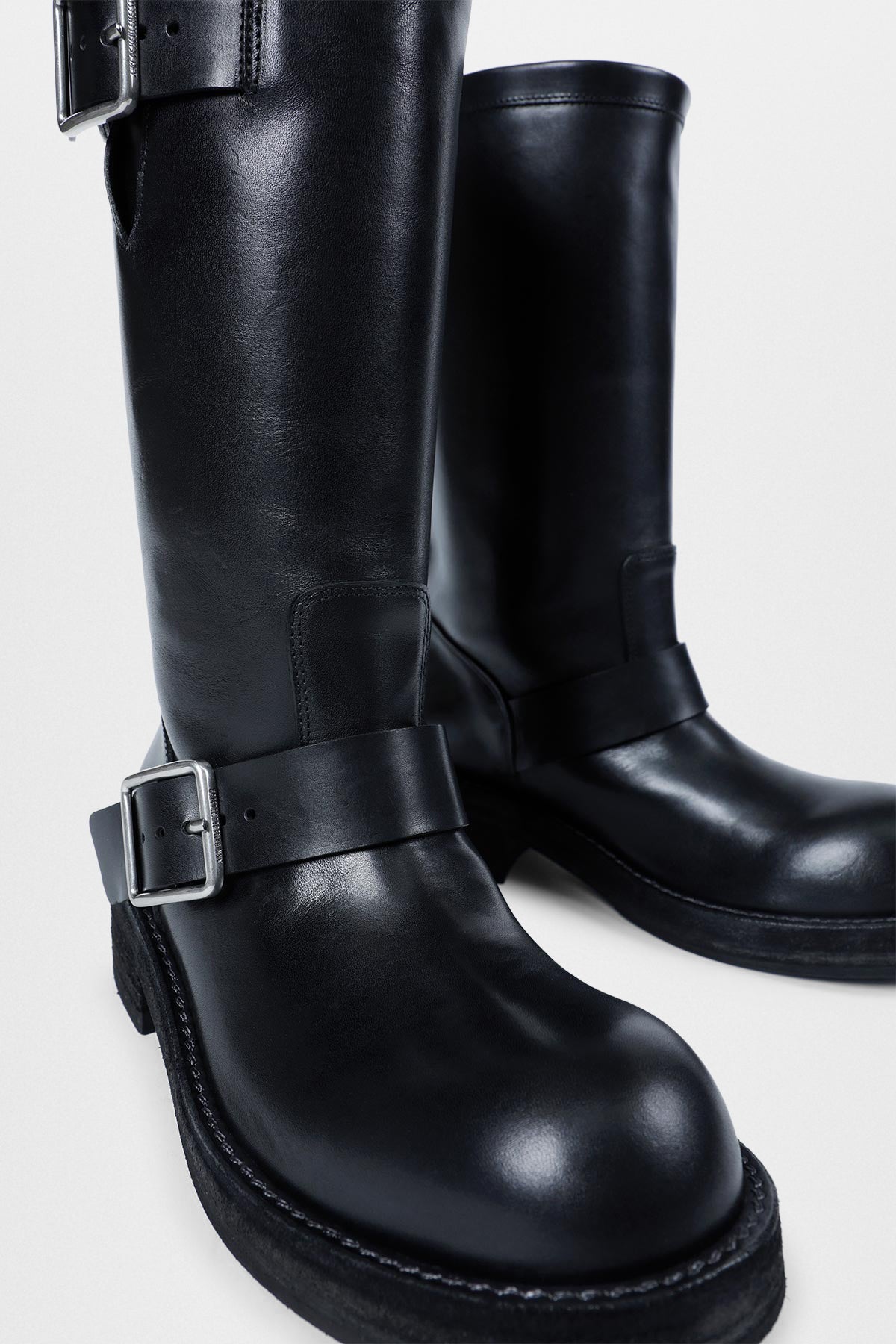Sarith Engineer Biker Boots with Buckles – Ann Demeulemeester