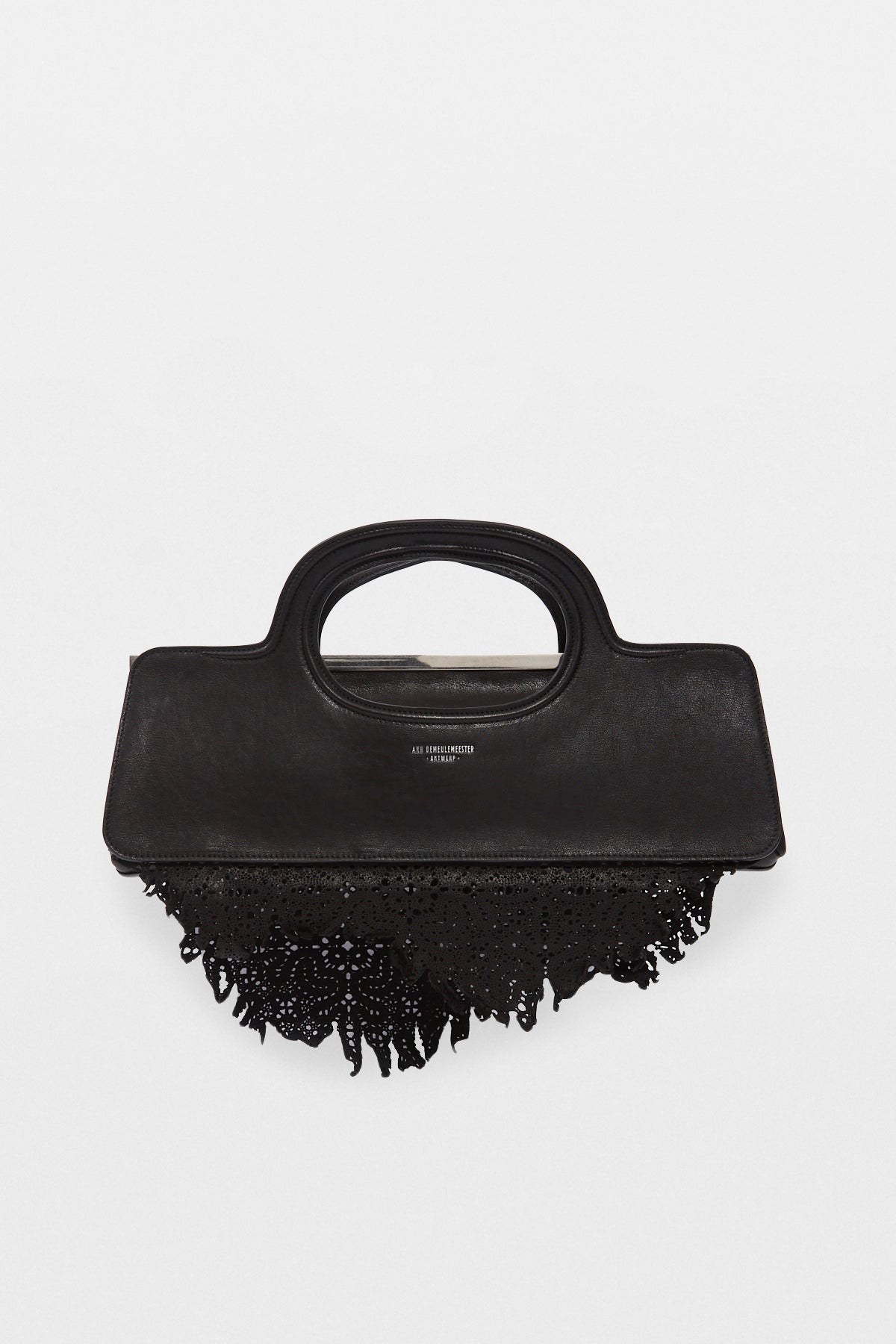 希少 ANN DEMEULEMEESTER ボストンバッグ ANN本人期 黒 Ann Demeulemeester アン ドゥムルメステール ANN DEMEULEMEEST レザー