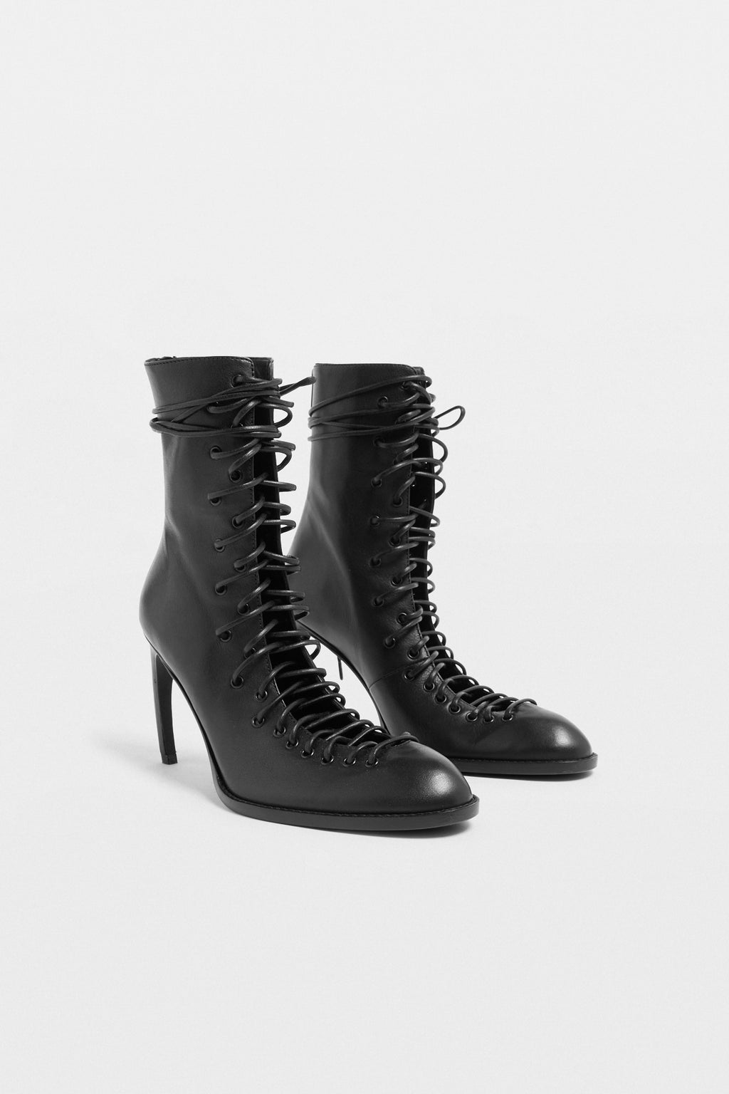 Lora Ankle Lace-Up Rose Thorn Heel Boots