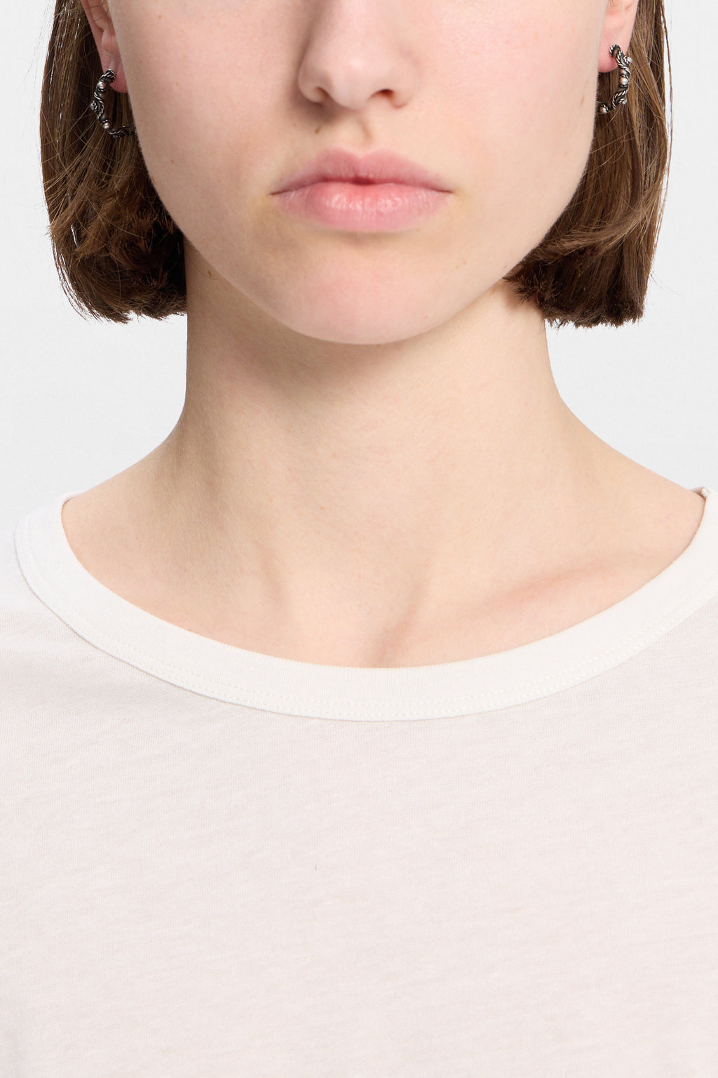 Lone Grained Hoop Earrings