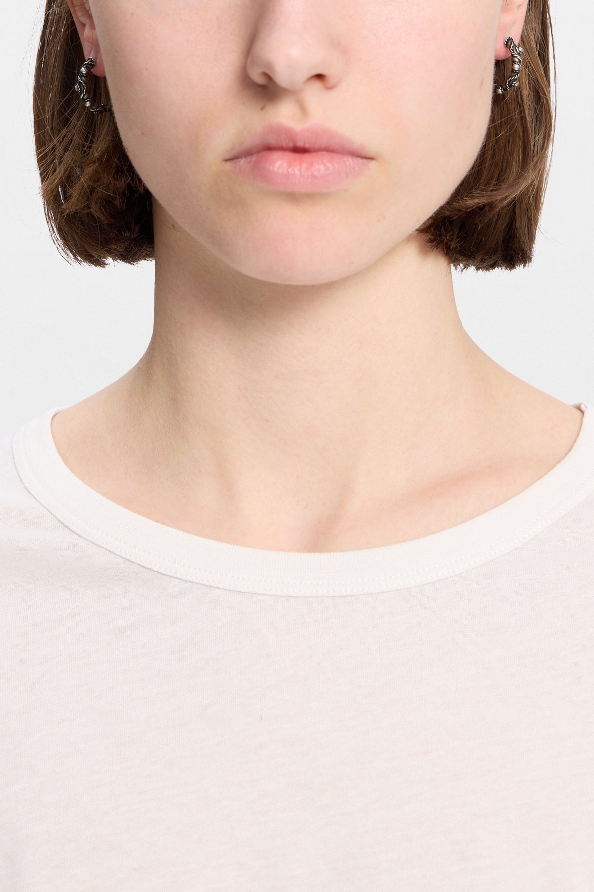 Lone Grained Hoop Earrings