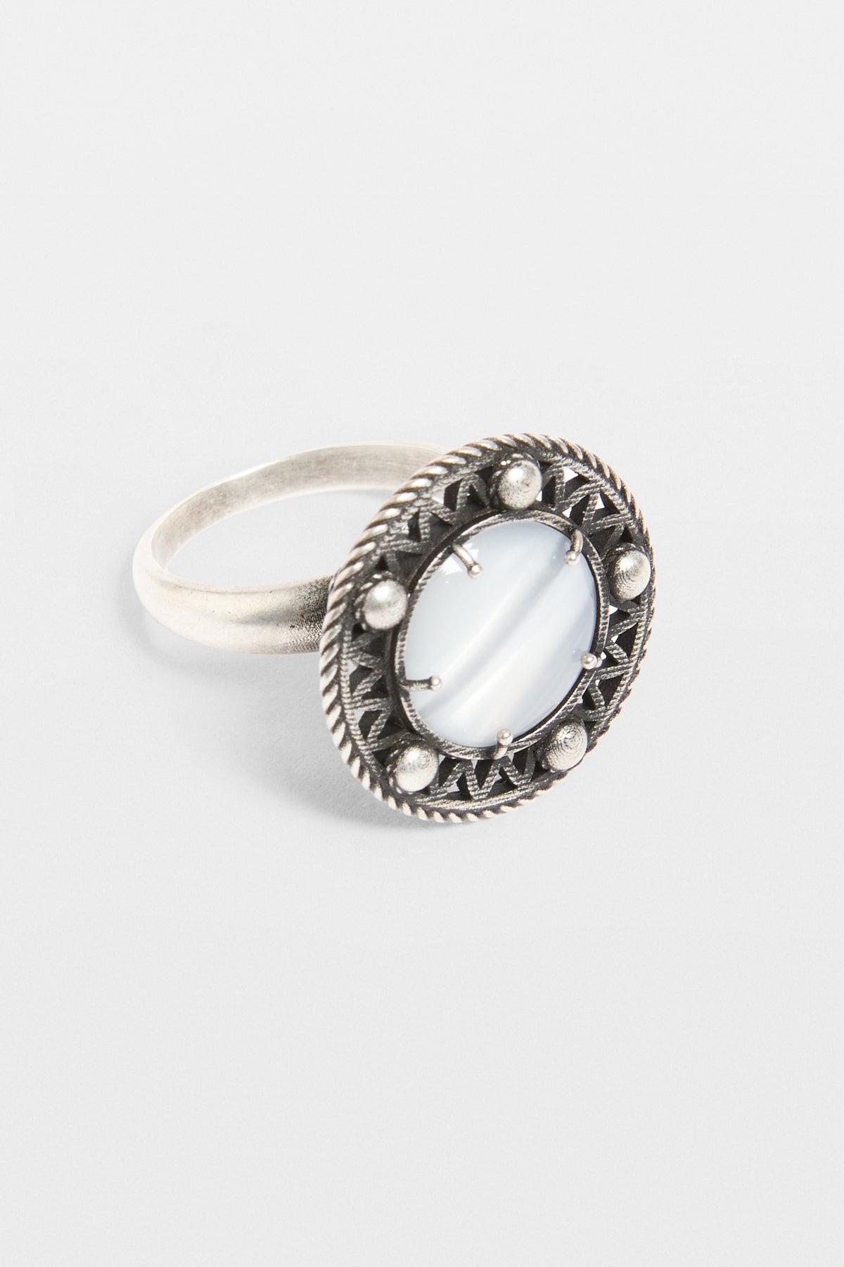 Orm Grained Cabochon Ring