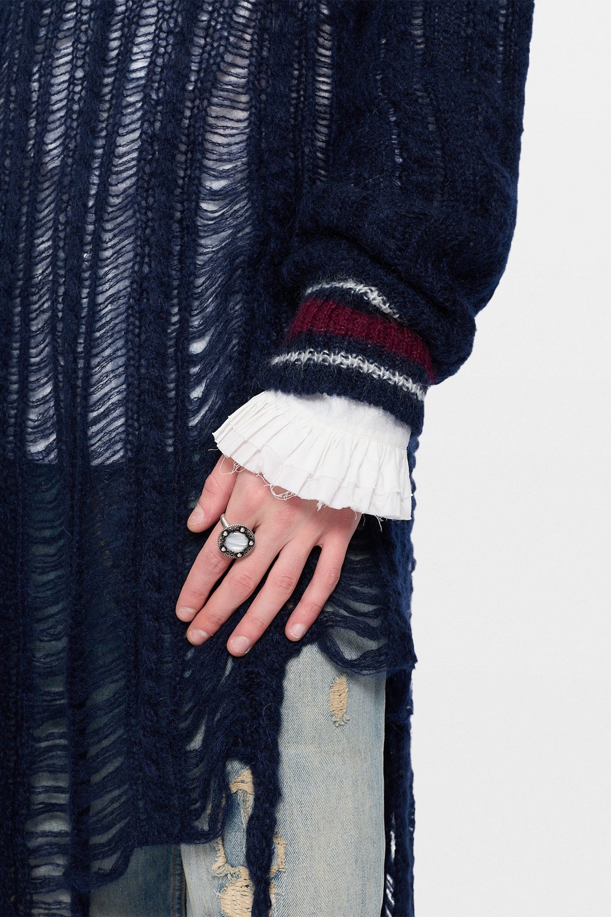 Orm Grained Cabochon Ring