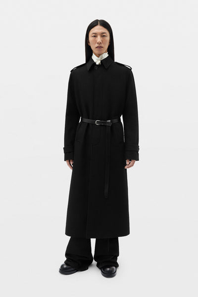 Wilmer Car Coat with Leather Belt – Ann Demeulemeester
