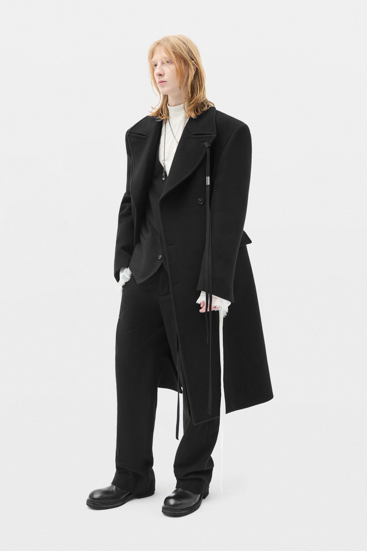 Lenart Wrinkled Mock Collar Top