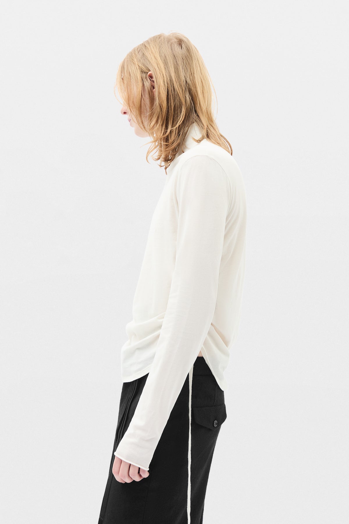 Lenart Wrinkled Mock Collar Top