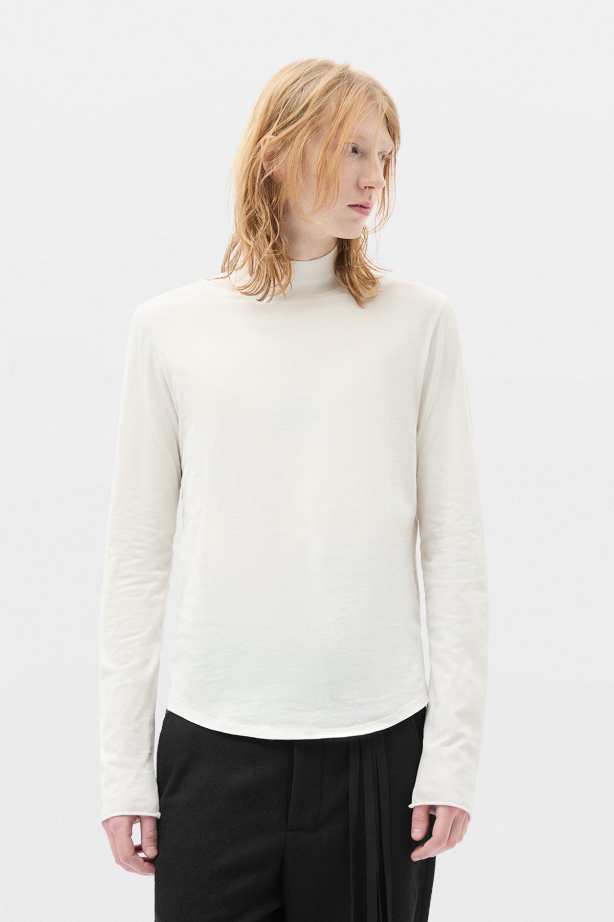 Lenart Wrinkled Mock Collar Top