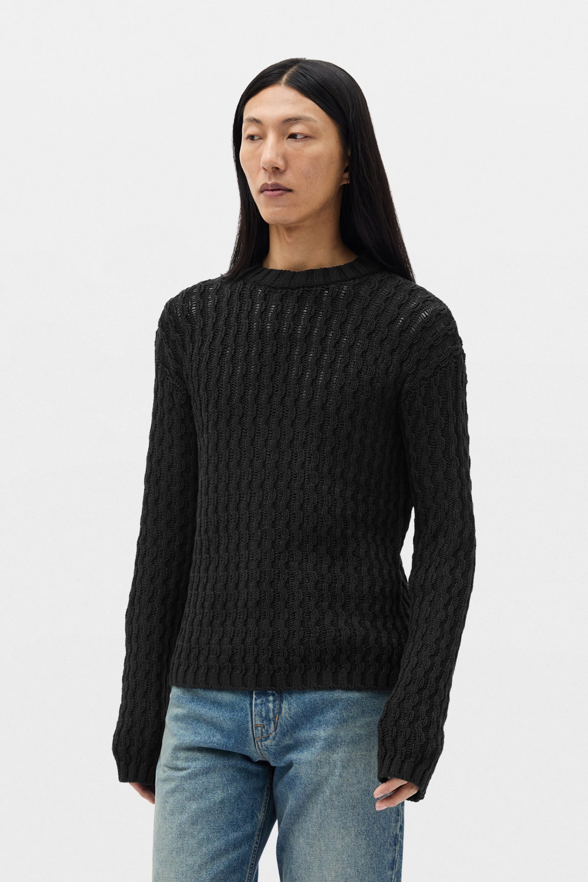 Maglione girocollo Areld Twisted a costine 