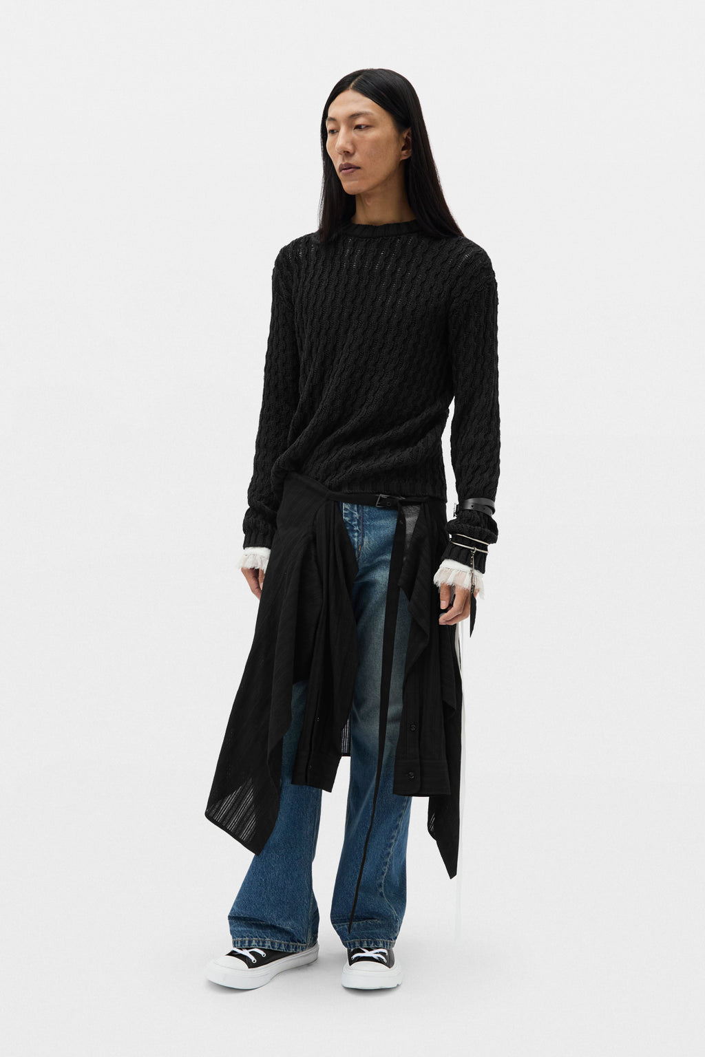 Areld Twisted Rib Crew Neck Sweater