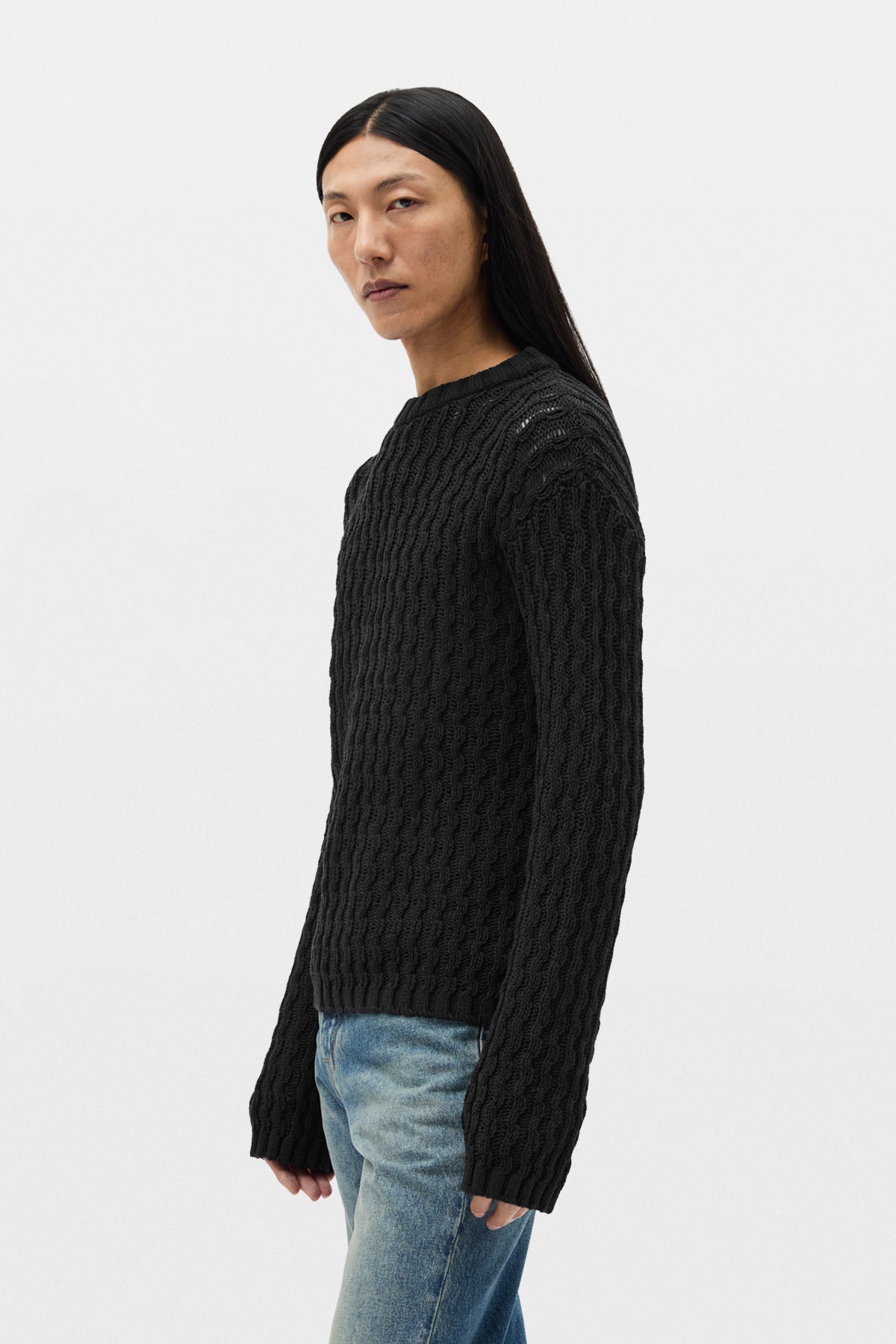 Maglione girocollo Areld Twisted a costine 