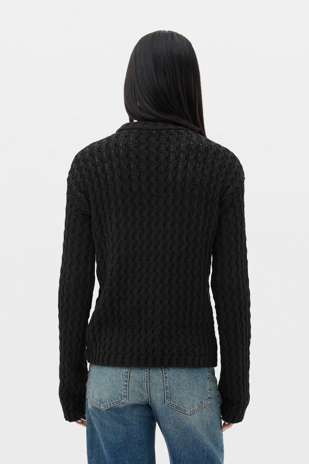Areld Twisted Rib Crew Neck Sweater