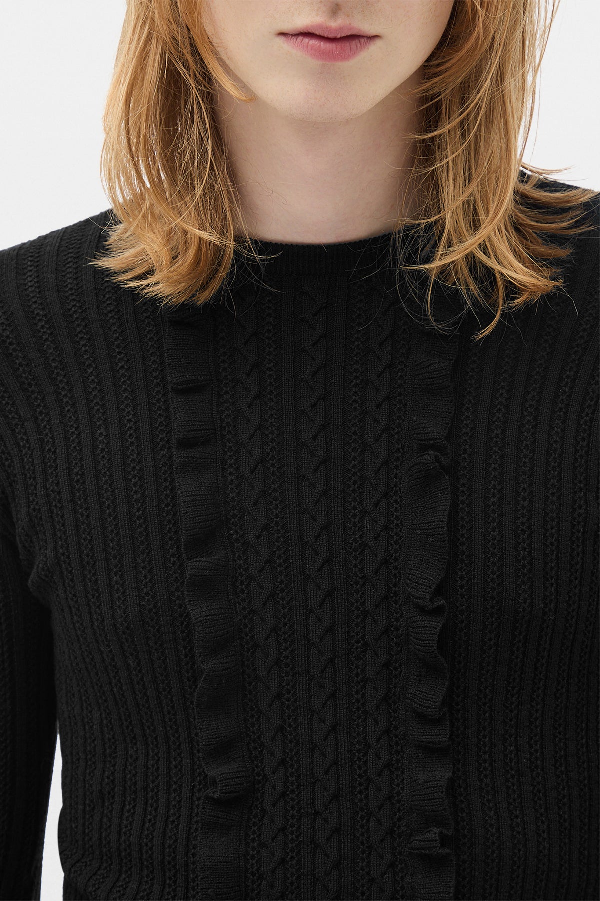 Pull ajusté Teo avec plastron à volants 