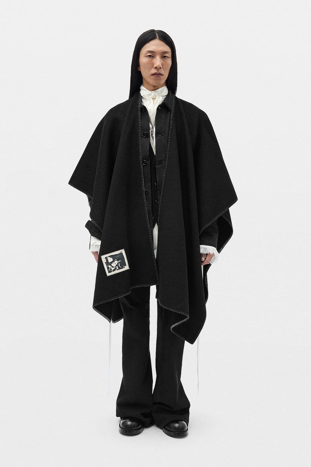 Rectangular Cape with Patch