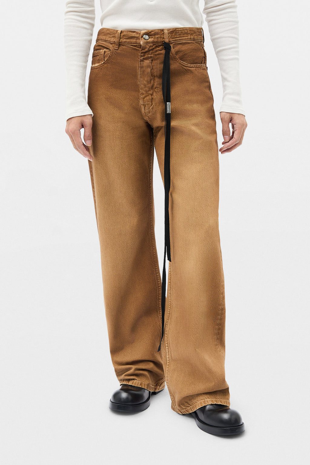 Modest 5-Pockets Relaxed Flared Trousers
