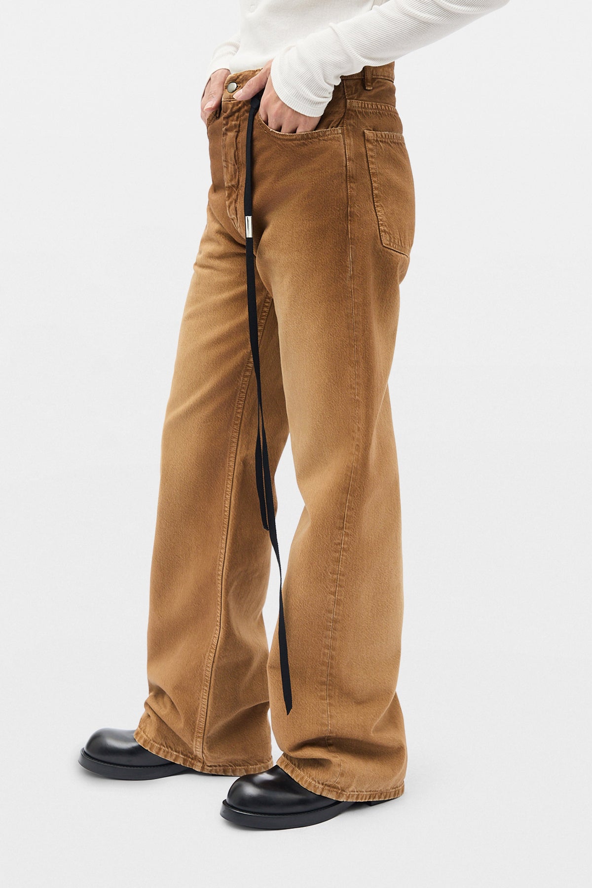 Modest 5-Pockets Relaxed Flared Trousers
