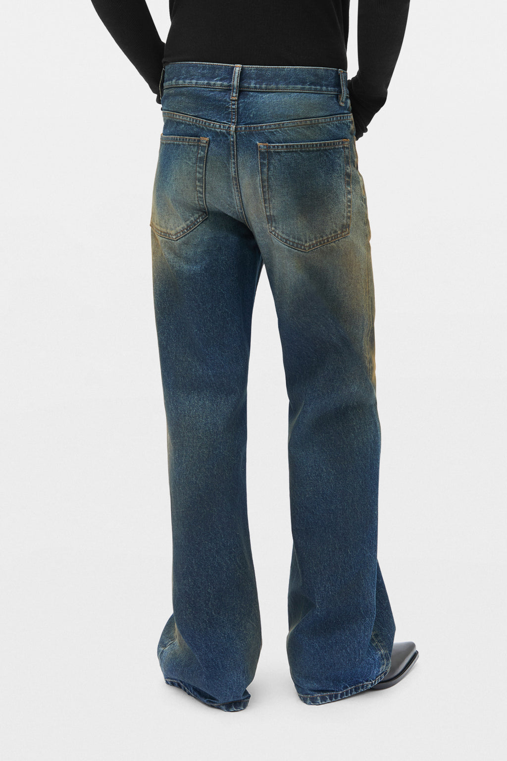 Pantalon évasé décontracté à 5 poches modeste 