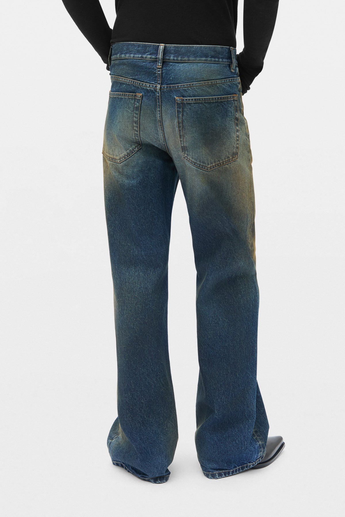 Pantalon évasé décontracté à 5 poches modeste 