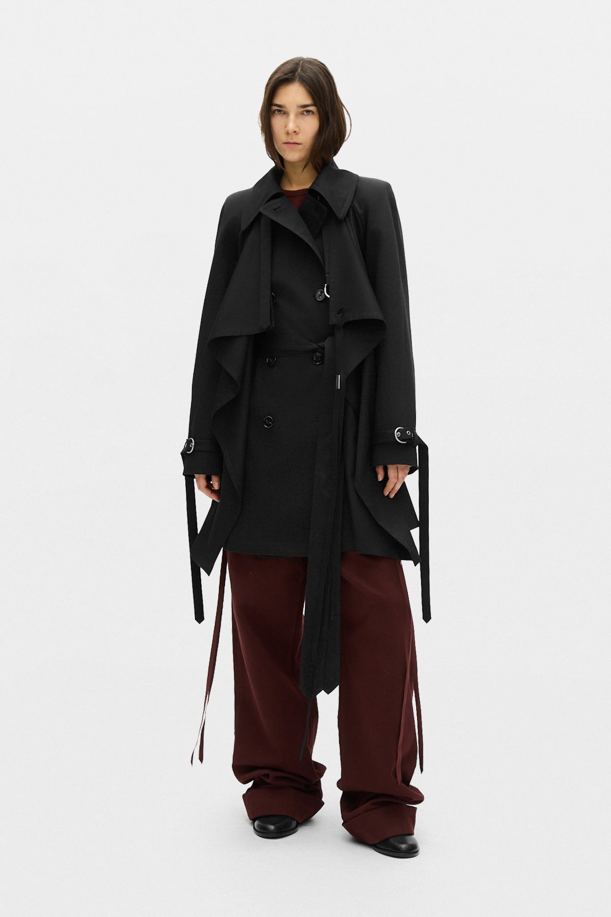 Reppa Draped Trench Coat