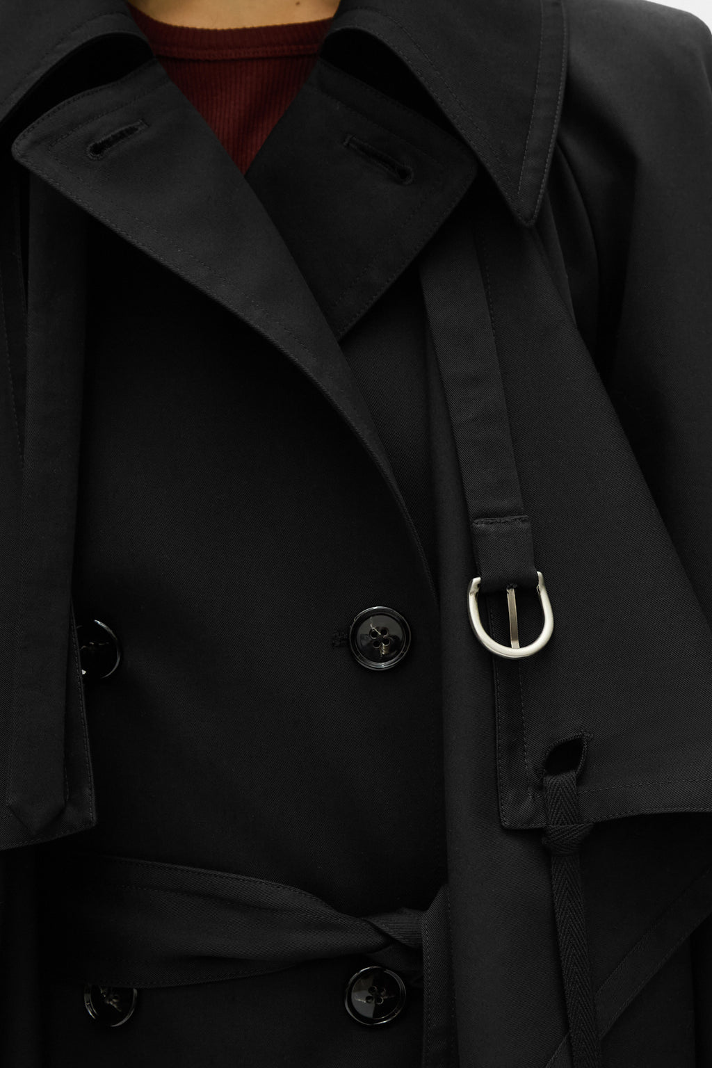 Reppa Draped Trench Coat
