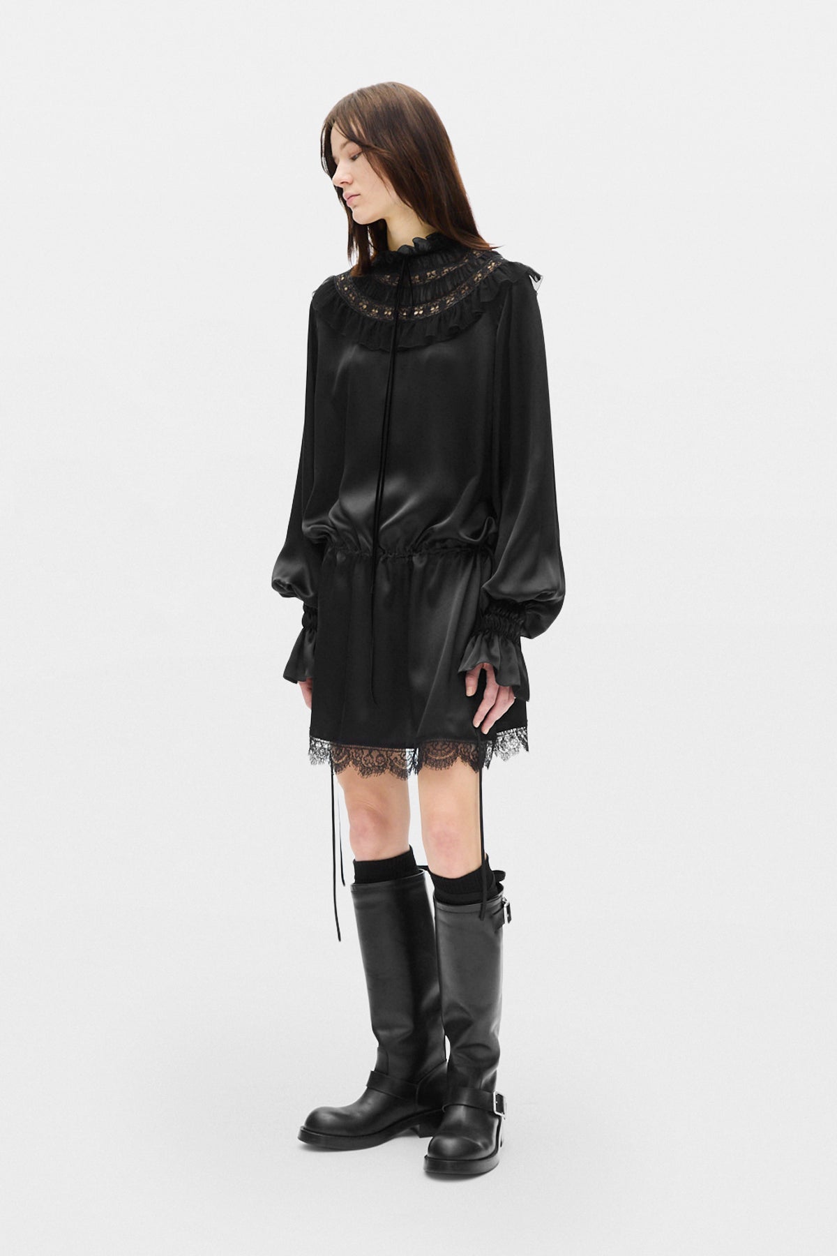 Armida Ruffle Collar Mini Dress