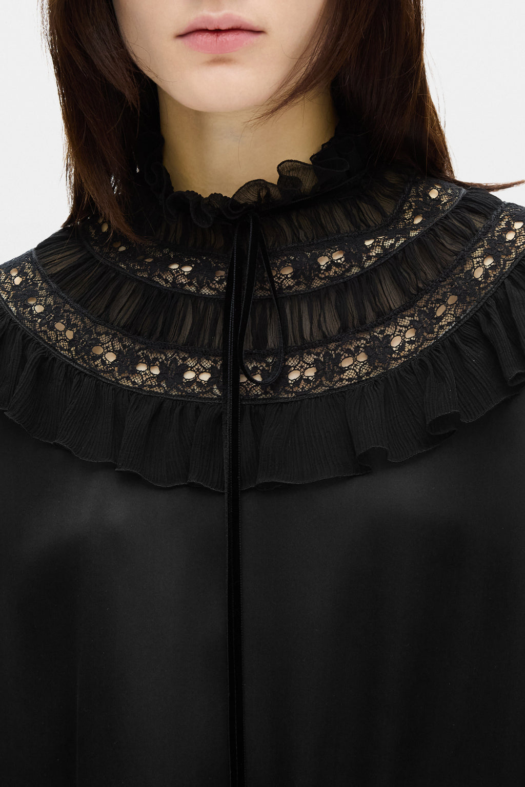 Armida Ruffle Collar Mini Dress