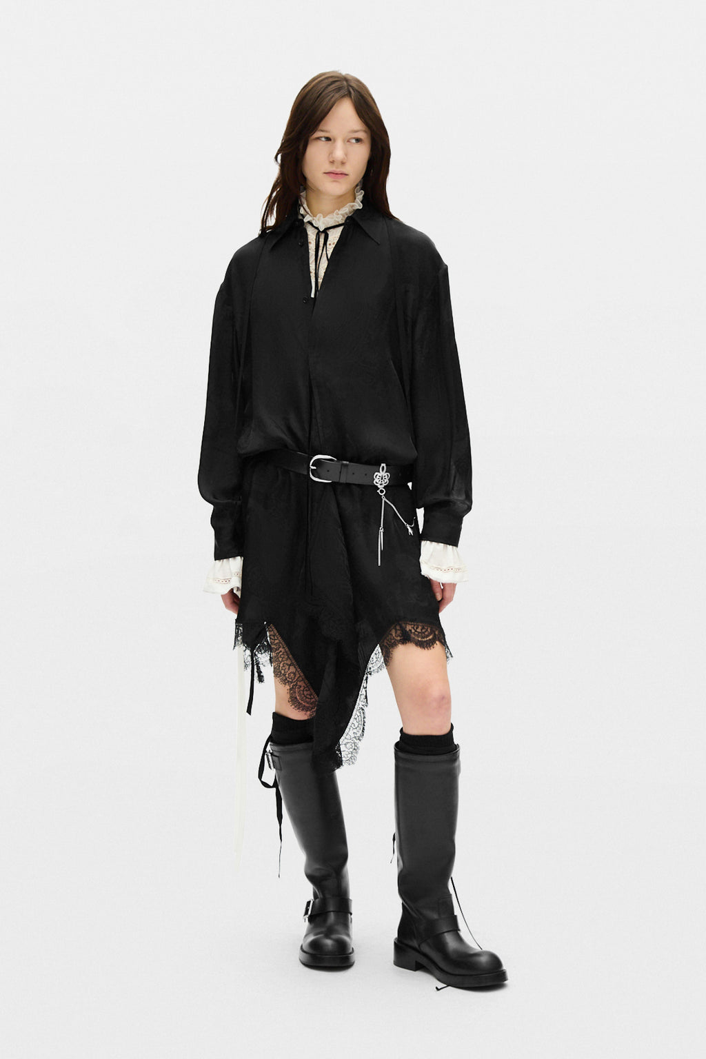 Robe à jupe panneau Zakea avec détail en dentelle 