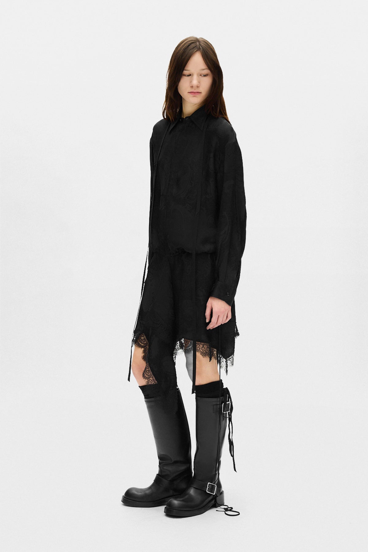 Robe à jupe panneau Zakea avec détail en dentelle 